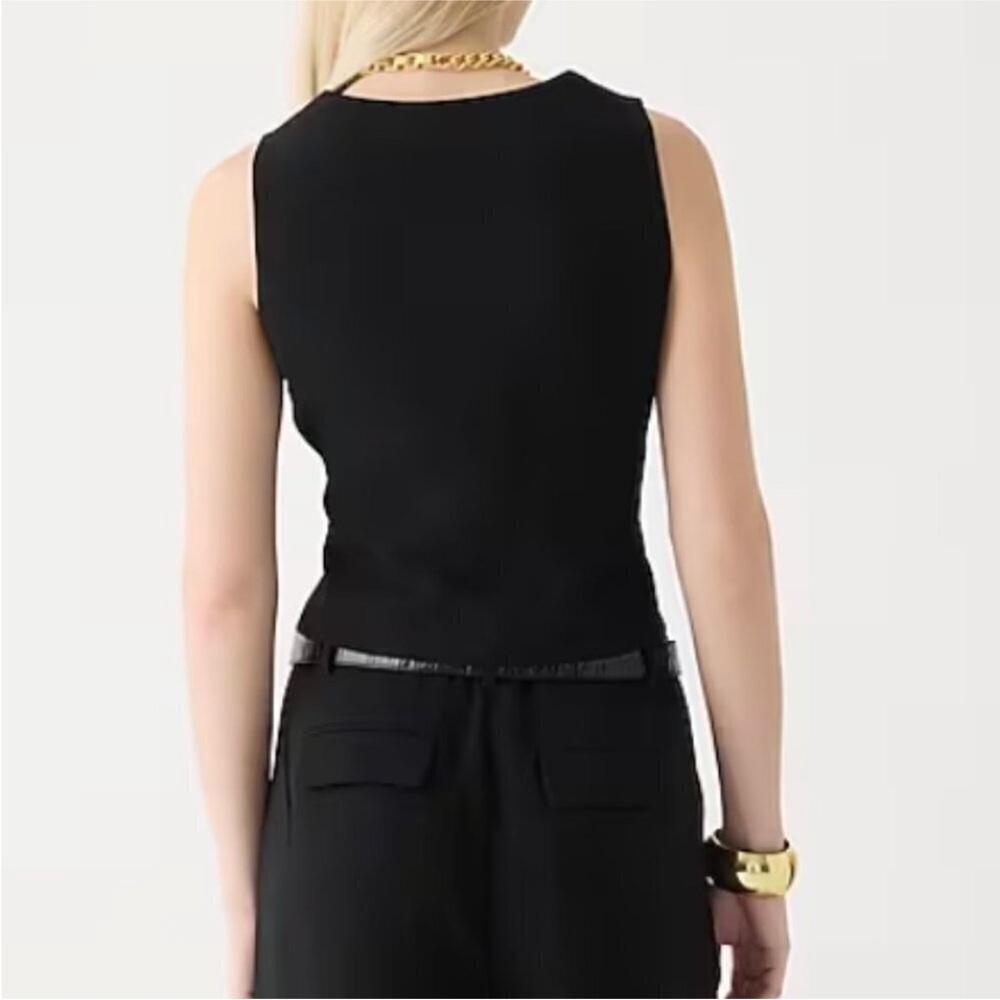 J.Crew Classic Black Buttoned Vest - Picture 2 of 10